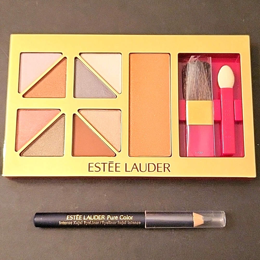 RARE Edition Estee Lauder 8-Eyeshadow Palette, Bronzer, Eyeliner & Wallet